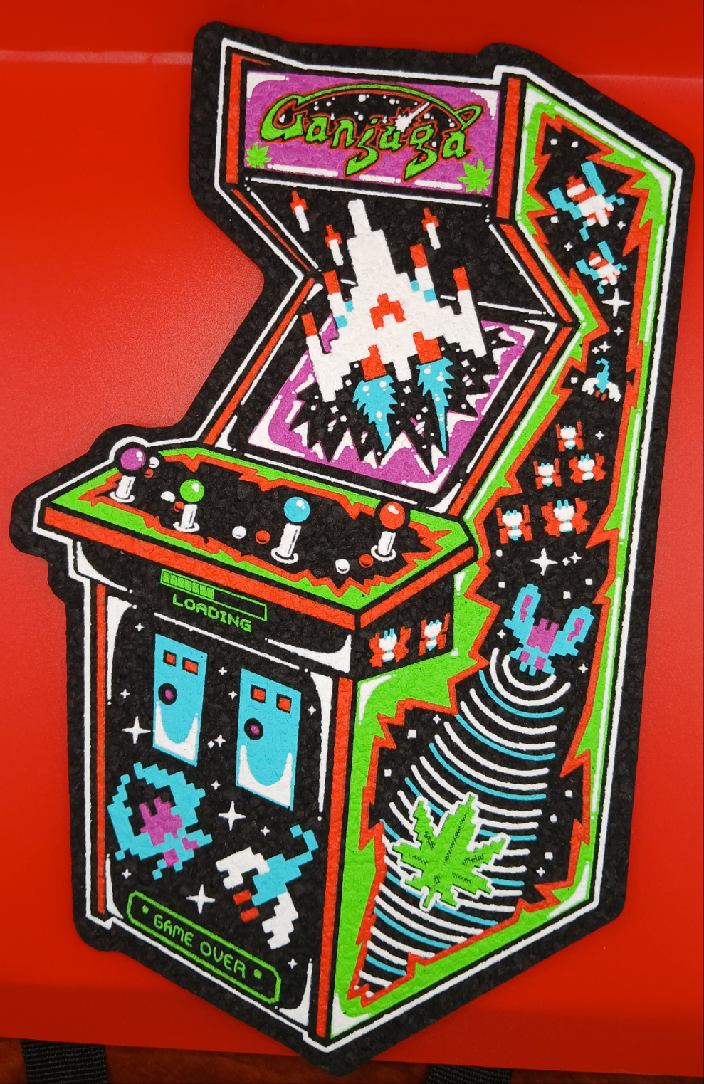 Ganjaga (Galaga) Moodmat by Dark Mountain Cult Moodmats, Darkmountaincult x Ganja_Garage