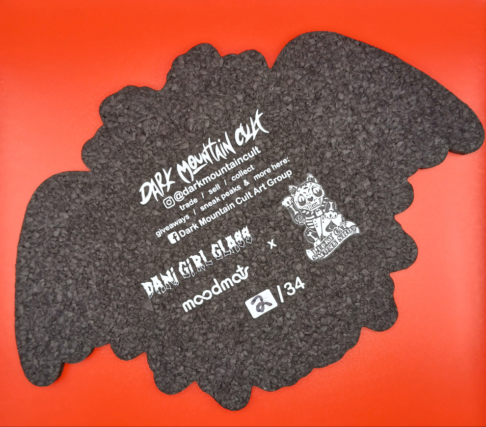 Green Kushriboh Moodmat by Dark Mountain Cult x Dani Girl Glass x Moodmats, LE 34.