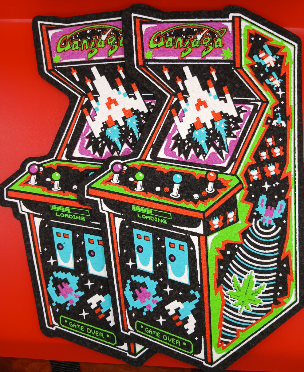 Ganjaga (Galaga) Moodmat by Dark Mountain Cult Moodmats, Darkmountaincult x Ganja_Garage