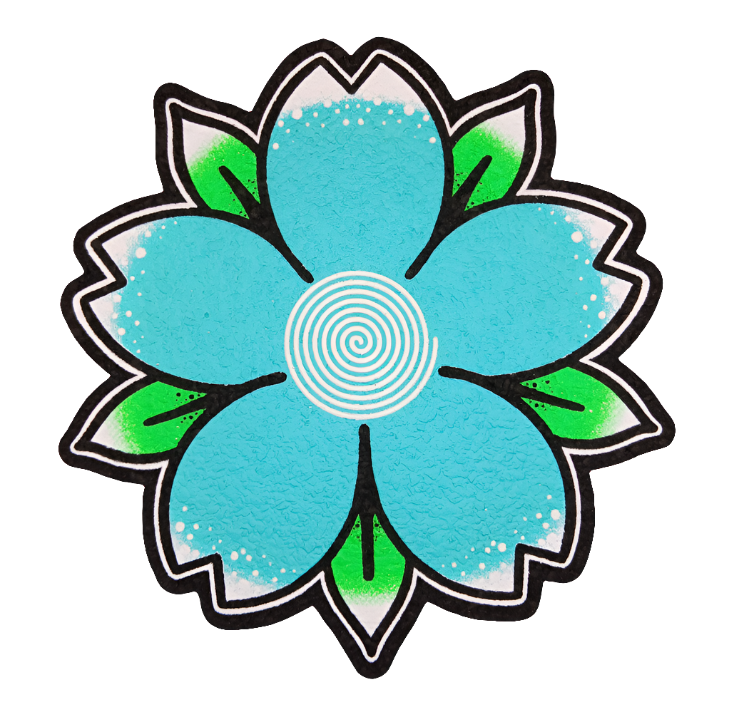 Flower Moodmat (Blue) by Dark Mountain Cult x Glass House Moodmats