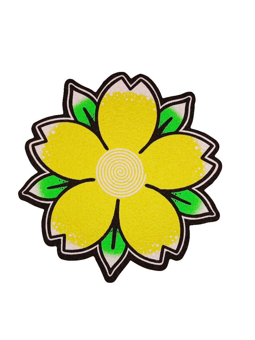 Flower Moodmat (Yellow) by Dark Mountain Cult x Glass House Moodmats