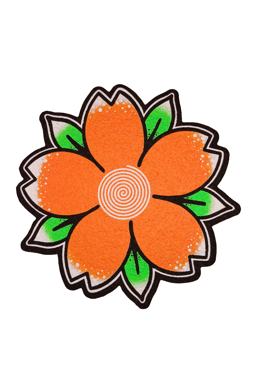Flower Moodmat (Orange) by Dark Mountain Cult x Glass House Moodmats
