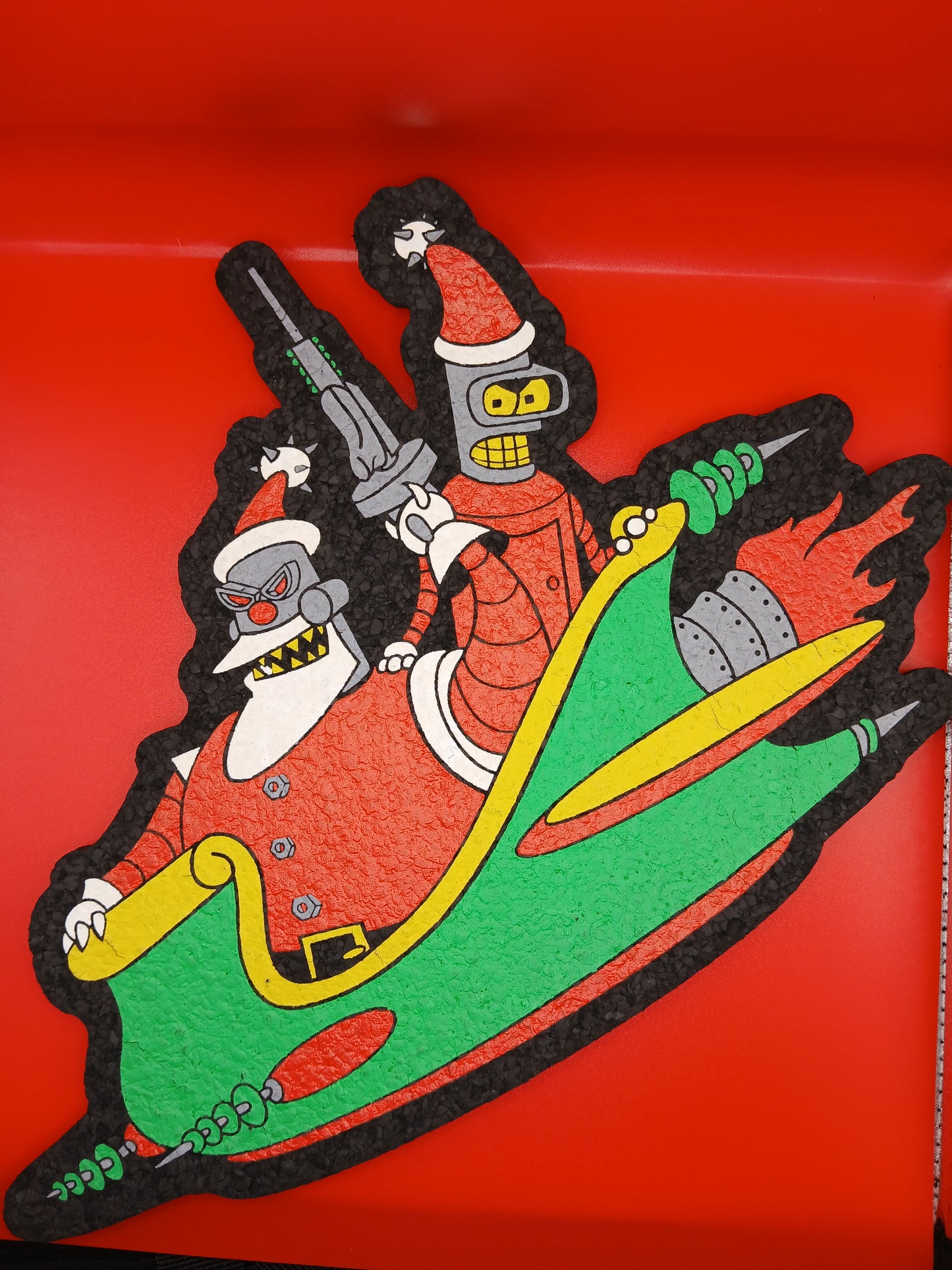 Bender Christmas Green Sled Moodmat by Dark Mountain Cult x Hippie Hussle, Moodmats