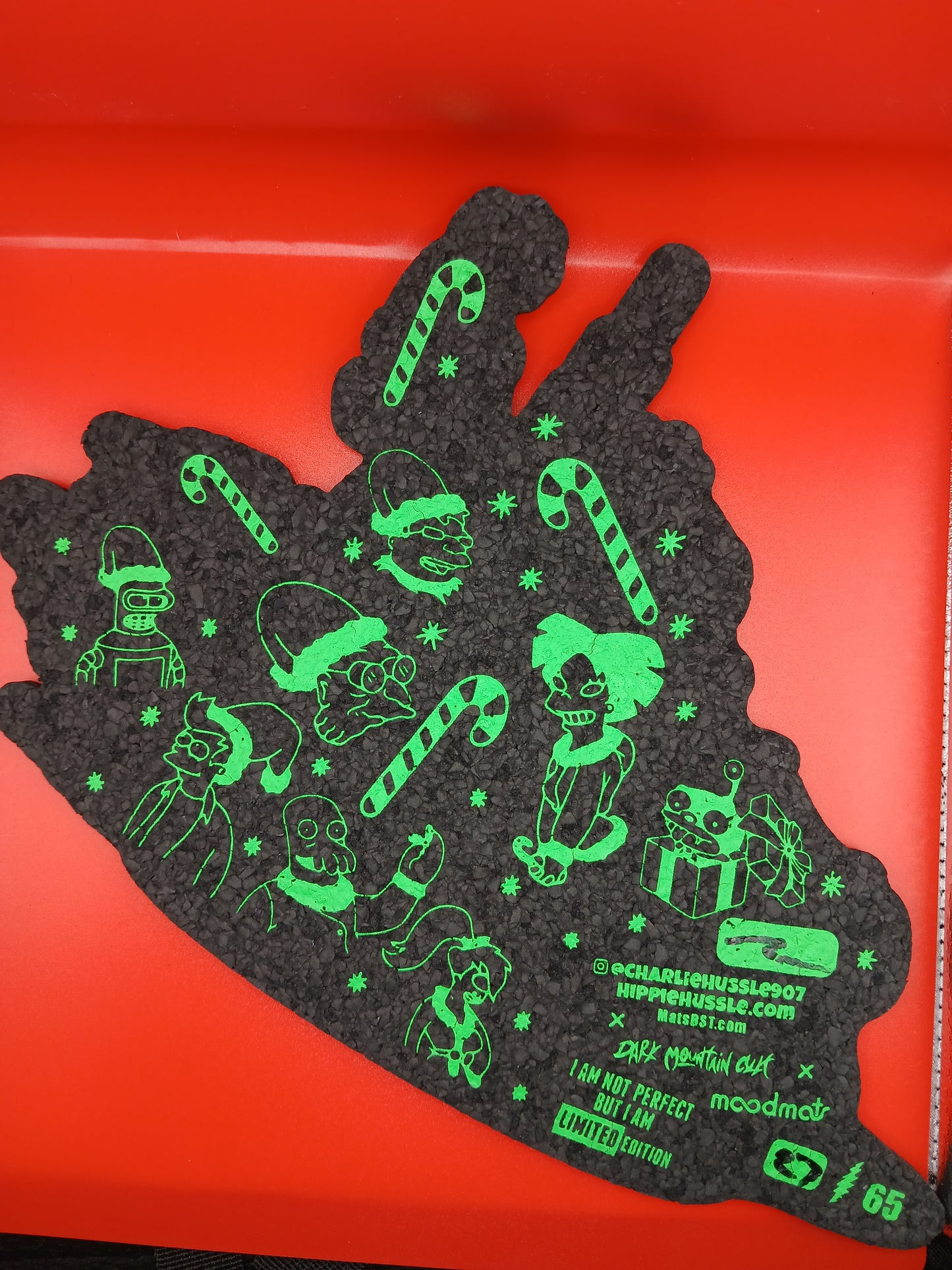 Bender Christmas Green Sled Moodmat by Dark Mountain Cult x Hippie Hussle, Moodmats