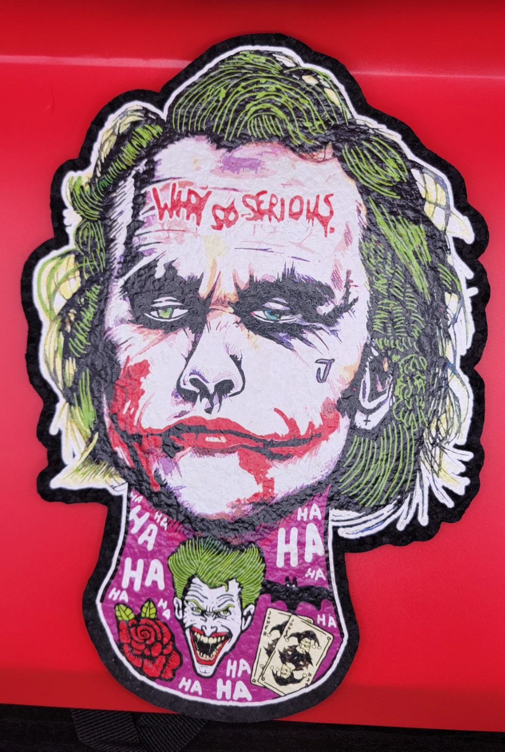 Joker Moodmat by Little Sam (Forever Rising) x Hippie Hussle Moodmats, Batman, Heath Ledger, Why So Serious